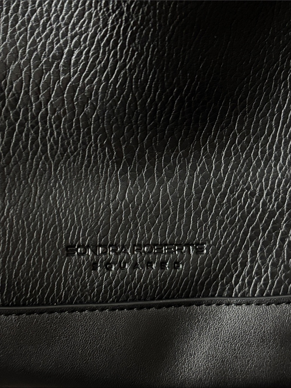 Sondra Roberts Black Leather Shoulder Bag with Gold Hardware - Picture 4 of 15